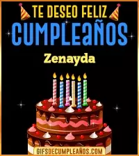 GIF Te deseo Feliz Cumpleaños Zenayda